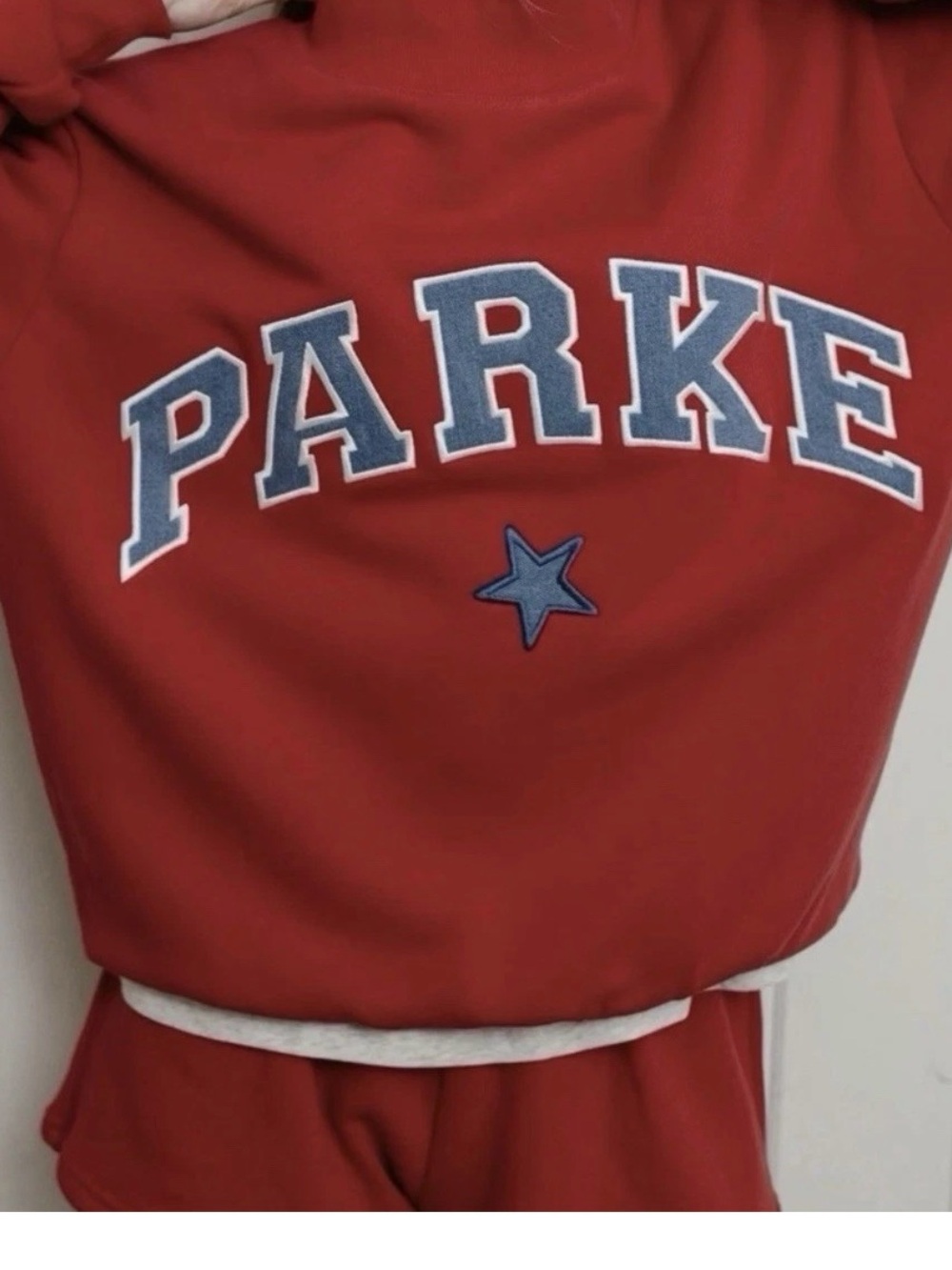 Parke Vintage Star Varsity Red Mockneck SAIL Heritage Sweatshirt S/M Rare NWT - Picture 2 of 4